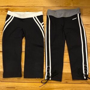 Bebe 2 pair cropped leggings final price